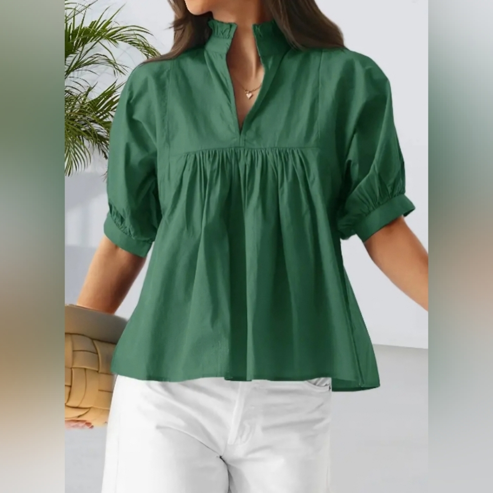ADORABLE Chic Forest COTTON Baby Doll Blouse S-XXL Runs Big